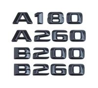 ERAKAFZTTK Badge de Coffre de Voiture en Lettres Noires ABS 3D, Logo emblème A180 A200 A260 B180 B200 B260 adapté Fit for Mercedes W176 W177 W246 W245, Accessoires(A180)