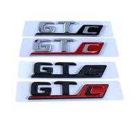 ERAKAFZTTK Badge emblème de Coffre de Voiture Fit for Logo ABS 3D GT C GTC, Noir chromé Rouge, adapté Fit for Mercedes AMG GTC, Autocollant, Accessoires de Style Automobile(Black Red)