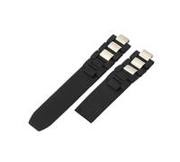 ERAKAFZTTK Bracelet de montre Cartier 21e siècle W10125U2, interface convexe spéciale, bracelet en silicone, accessoires de montre, noir et blanc, 10 x 20 mm(Black-No Buckle)
