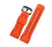 ERAKAFZTTK Bracelet de montre en caoutchouc for Seven Friday, étanche, série P, P3C/02/SF-M3/04/P1B/01, 28 mm(Orange-black)