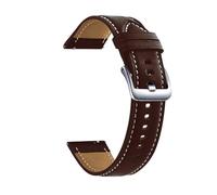 ERAKAFZTTK Bracelet de montre en cuir 20 mm/22 mm for Samsung Galaxy 42 mm/46 mm, bracelet de rechange for Samsung Gear S2/S3/Galaxy Active 1/2(Dark brown si,22mm)