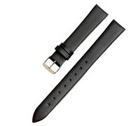 ERAKAFZTTK Bracelet de montre en cuir véritable for femme, compatible Fit For Flyta Clover Flower Language One Jonas & Verus, première couche de cuir de vache, 12 mm, 14 mm, 16 mm(Black-Rose,20mm)