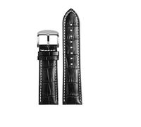 ERAKAFZTTK Bracelet de montre première couche for Casio Mtp1375 1374 1183 1303 1370 Mdv106 Swordfish, bracelet de montre en cuir véritable for homme, 22 mm(Black white-Steel-K1,20mm)