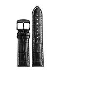 ERAKAFZTTK Bracelet de montre première couche for Casio Mtp1375 1374 1183 1303 1370 Mdv106 Swordfish, bracelet de montre en cuir véritable for homme, 22 mm(Black white-Black-K1,20mm)