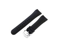 ERAKAFZTTK Bracelet de montre souple et résistant à la transpiration, compatible avec la série Fit For Graham, avec interface incurvée spéciale, 24 mm(Black-Steel-K2)