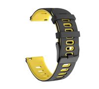 ERAKAFZTTK Bracelet en silicone for Samsung Gear S3 Frontier 20 mm 22 mm, compatible Fit For Samsung Galaxy Watch 42 mm 46 mm/3 41 mm 45 mm/Active 1/S2(Black yellow,22mm)