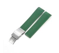 ERAKAFZTTK Convient au bracelet Fit For Longines Conquest 21 mm Fit For boucle déployante en caoutchouc et outil de plongée en silicone L3.742/781, accessoires de sport for hommes(Green-Steel-Z10)