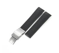ERAKAFZTTK Convient au bracelet Fit For Longines Conquest 21 mm Fit For boucle déployante en caoutchouc et outil de plongée en silicone L3.742/781, accessoires de sport for hommes(Black-Steel-Z10)