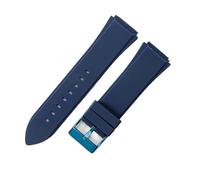 ERAKAFZTTK Convient Fit For montres Fit for Guess série W0247g3 W0040g3 W0040g7, bleu et noir, remplacement for montres de sport 25 x 22 mm, accessoires en silicone(Blue-Blue-K6)