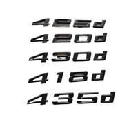 ERAKAFZTTK Convient for emblèmes et Badges BMW Série 4 Lettres Noires 418d 420d 425d 430d 435d(420d Black)