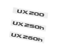 ERAKAFZTTK Lettres ABS 3D Noires Brillantes, emblème Hybride adapté au Logo du Coffre de Voiture Fit for Lexus, Badge Autocollant, Accessoires, UX200 UX250h UX260h(UX250h)