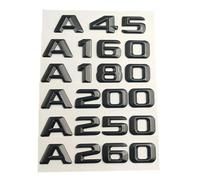 ERAKAFZTTK Lettres de Voiture Noires ABS 3D adaptées Fit for Mercedes A45 AMG A160 A180 A200 A220 A250 A260 W176 W177, Autocollants de Logo d'emblème, Accessoires de Coffre(Glossy Black,A250)