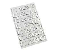 ERAKAFZTTK Logo ABS 3D C43 C63 AMG C180 C220 C300 C350 C200, Autocollant de Lettres d'emblème, Badge de Coffre de Voiture adapté Fit for Mercedes Benz W205 W204, Accessoires(C200)