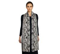 ERAKLE Écharpe en soie et coton pour femme - Écharpe légère élégante pour toutes les saisons | Motif floral, animal ou géométrique | Idée cadeau chic, beige, taille unique