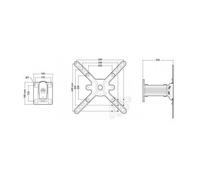 ERARD CLIFF 400TW45 - Kit de montage (bras articulé) - pour écran plat - acier - noir, gris clair - Taille d'écran : 30"-50" - montable sur mur Noir, Gris clair G