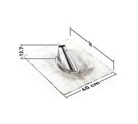 Erard 1841 Support de Fixation antenne Tuiles en Zinc malléable Argent