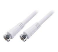 Erard Câble d'antenne 5501 - F mâle vers F mâle - 2 m - Blanc G