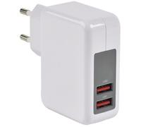 Chargeur Usb Sur Secteur 230v - 5v/2.4a (Smart Charge) + 1a Erard - 8203