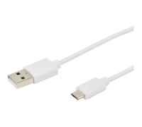 ERARD - Cordon micro usb m / usb m 2.4a 1m blanc
