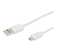 ERARD Cordon micro USB mâle / USB mâle 2.4A - 3 m - Blanc