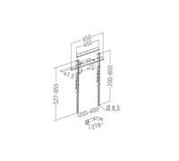 Erard Support écran portrait VESA 600x800 Support écran portrait compatible VESA 600x800, conçu pour les gammes Erard XPO, KROSS et KAMELEO.