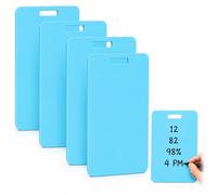 Erasable Badge Note, 2026 New Reusable Silicone Badge Notepad for Office, Mini Erasable Whiteboard with Dual-Side Writable & Fade-Proof (Vertical+Blue*4)