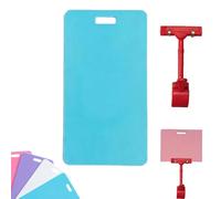 Erasable Badge Note, Reusable Silicone Mini Whiteboard Clipboard with ID Badge Clip, Waterproof Pocket Notepad, Dual-Side Writable, Fade-Proof & No Blur (Vertical-03)