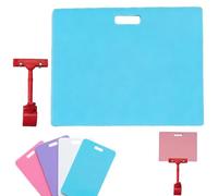Erasable Badge Note, Reusable Silicone Mini Whiteboard Clipboard with ID Badge Clip, Waterproof Pocket Notepad, Dual-Side Writable, Fade-Proof & No Blur (Horizontal-03)