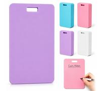 Erasable Badge Note, Reusable Silicone Vertical Horizontal Badge Buddy, Reusable Mini Whiteboard Clipboard, Dual-Sided Writable, Silicone Memo Pad for Nurses Doctors Teachers (A-Purple)
