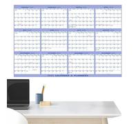 Erasable Calendar, Double-Sided Walls Planner, Adorable Wet and Dry Erase Annual 2025 Calendar with Marker, Wall Sticker Organizer for Offices Home School, 36x24 inches