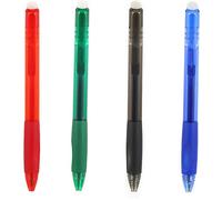 Erasable Gel Pens, Erasable Gel Ink, 0.7 Mm Tip Rubbing Pen With Rubber, Black, Blue, Red & Green (Pack Of 4)