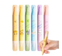Erasable Highlighter Pens, Colorful Double Tip Chisel Fine Markers, Quick Drying Smudge Resistant Ink, Clean Correction Writing Accessory, Stationery Set for Students Planners Notebooks Journals Study