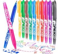Erasable Pens, 12 Colours Erasable Gel Pen, 0.5 Mm Nib, Erasable Gel Ink, Ballpoint Pens With Eraser For School Supplies