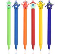 Erasable Pens, 6 Blue Erasable Gel Pens, 0.5 Mm Tip, Erasable Gel Ink, Ballpoint Pens With Eraser For School Supplies
