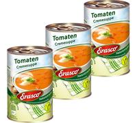 Erasco Crème de tomates avec morceaux de tomates naturelles 390ml 3er Pack