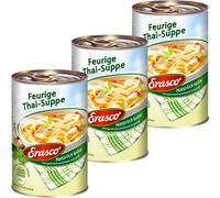 Erasco Fiery Thai Suppe Avec Pousse Et Légumes 390ml 3er Paquet