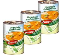 Erasco Hongrois Soupe Fein Avec Délicat Viande 390ml 3er Pack