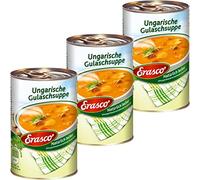 Erasco Lot de 3 soupes à goulasch hongroises fines avec viande douce 390 ml