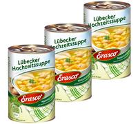Erasco Lübeck Hochzeitssuppe Avec Klößchen Et Légumes 390ml 3er Pack
