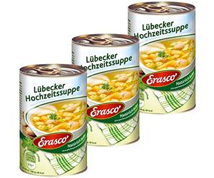Erasco Lübecker Lot de 3 soupes de mariage avec petits fruits et légumes 390 ml