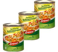 Erasco Serbe Bohnensuppe Avec Totalement Beaucoup Bon Légumes 750ml 3er Pack