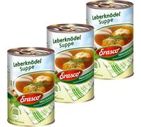 Erasco Soupe De Boulettes De Foie Typiquement Bavaroise Épicée 395ml Pack De 3