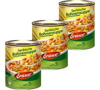 Erasco Soupe de haricots serbe avec beaucoup de bons légumes 750ml 3er Pack