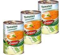Erasco Tomates Cremesuppe Avec Tomatenstücken Naturel 390ml 3er Pack