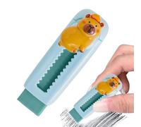 Eraser coulissant, mignon capybara glissante poussoir effacer le crayon, galeurs mignons doux, effacements d'art pour les élèves des dessinant la peinture en train d'écrire le discours idéal p