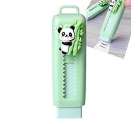 Eraser Push Pull, jeu de gamme de panda de dessins animés, pack de gomme rétractable, en caoutchouc souple de longue durée et portable, multicolore, pour schoo et faveurs de fête