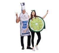 EraSpooky Bouteille de Vodka et citron vert tunique de Couple Costume drôle d'halloween tenues de fête alimentaire pour adultes unisexe