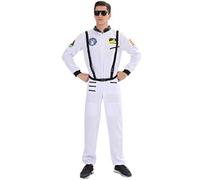 EraSpooky Costume Astronaute pour Homme Pilote Déguisement Cosplay Costume de Fête d'Halloween pour Adultes