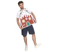 EraSpooky Costume de Fête Adulte Unisexe Thème: Chalet de Noël et Cottage du Père Noël