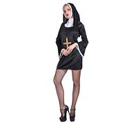 EraSpooky Costume de Nonne pour Femme Déguisement Cosplay Tenue Halloween Fête Carnaval pour Adulte